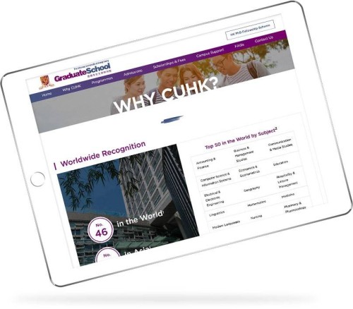 网站设计 - 香港中文大学研究所 |研究生招生