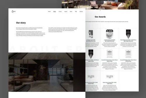 Web Design: Epic Interior Design Limited