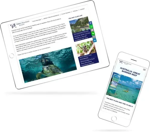 Web Design: Jebsen Holidays